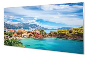 Obraz na szkle Grecja Wybrzeże góry morze