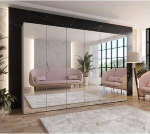 Szafa uchylna otwierana Sandi 3 300 (3x100) wys. 202 cm kaszmir + u. kaszmir