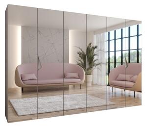 Szafa uchylna otwierana Sandi 3 300 (3x100) wys. 202 cm kaszmir + u. kaszmir