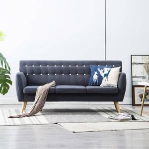 Sofa 3-osobowa tapicerowana tkaninÄ , 172x70x82 cm, ciemnoszara