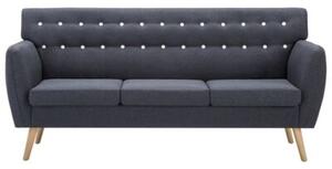 Sofa 3-osobowa tapicerowana tkaninÄ , 172x70x82 cm, ciemnoszara