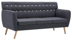 Sofa 3-osobowa tapicerowana tkaninÄ , 172x70x82 cm, ciemnoszara