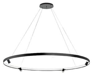 Spotring - Nowoczesna Lampa Wisząca Ring Spor 74 cm 48W LED Czarny Mat