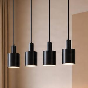 Lampa wisząca Ovelia Lindby, możliwość ściemniania, czarny, salon / jadalnia, metal, nowoczesny
