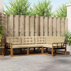 Zestaw mebli ogrodowych z litego drewna akacjowego w nowoczesnym stylu