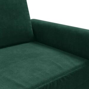 Sofa 3-osobowa, ciemnozielony, 180 cm, obita aksamitem