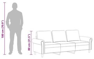 Sofa 3-osobowa, ciemnozielony, 180 cm, obita aksamitem