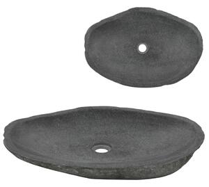Umywalka z kamienia rzecznego, owalna, 60-70 cm