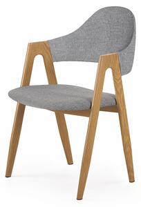 Szare krzesło tapicerowane - Ebris 2X