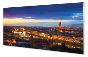 Panel Szklany Włochy Panorama noc mosty
