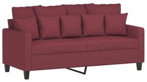 Sofa 2-osobowa, winna czerwieÅ, 140 cm, tapicerowana tkaninÄ
