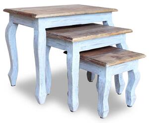 Zestaw trzech stolików drewnianych - Apolin