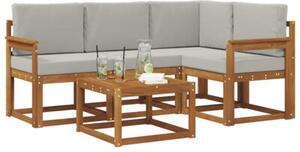 Zestaw mebli ogrodowych z litego drewna akacjowego w nowoczesnym stylu