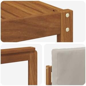 Modularny narożny zestaw sof z litego drewna akacjowego w stylu minimalistycznym