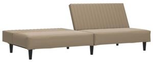 Sofa, 2-osobowa cappuccino, sztuczna skÃ³ra