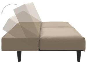Sofa, 2-osobowa cappuccino, sztuczna skÃ³ra