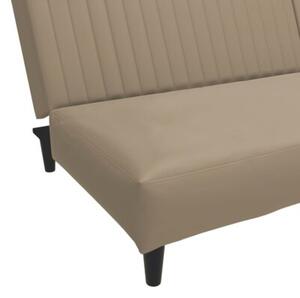 Sofa, 2-osobowa cappuccino, sztuczna skÃ³ra