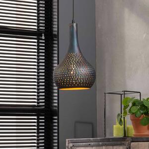 ZIJLSTRA Lampa wisząca Bombur, możliwość ściemniania, czarny, salon / jadalnia, metal