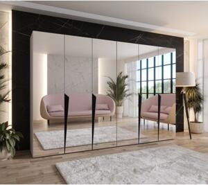 Szafa uchylna otwierana Piano 1 300 (2x150) wys. 202 cm kaszmir + u. czarny