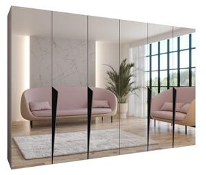 Szafa uchylna otwierana Piano 1 300 (2x150) wys. 202 cm kaszmir + u. czarny