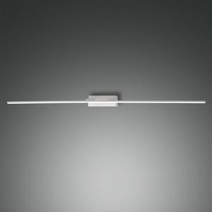 Fabas Luce Oświetlenie lustra LED Nala, białe, szerokość 110 cm, metalowe Nala, biały / opal, łazienka, metal, nowoczesny