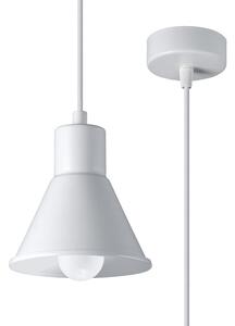 Biała industrialna lampa wisząca - S166-Melvi