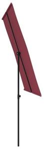 Parasol ogrodowy na aluminiowym słupku, 2x1,5 m, bordowy
