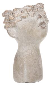 Osłonka betonowa na kwiaty Kształt głowy, 18 x 26 x 17 cm
