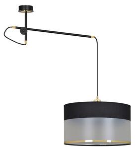 Czarna nowoczesna lampa wisząca z abażurem - D037-Ardos