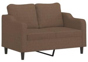 Sofa 2-osobowa z poduszkami, brÄ zowa, 120 cm, tkanina