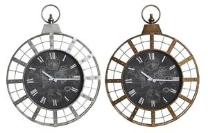 Emaga Zegar Ścienny DKD Home Decor Szkło Srebrzysty Czarny Złoty Żelazo (60 x 6,5 x 78 cm)