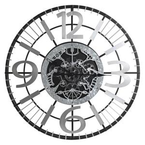 Emaga Zegar Ścienny DKD Home Decor Srebrzysty Czarny Żelazo (80 x 7 x 80 cm)