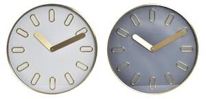 Emaga Zegar Ścienny DKD Home Decor Szkło Szary Złoty Aluminium Biały (35,5 x 4,2 x 35,5 cm)