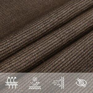 Żagiel przeciwsłoneczny, 160 g/m², brązowy, 3x4x5 m, hdpe