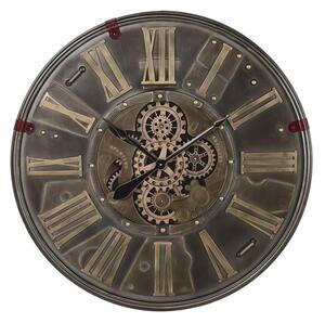 Emaga Zegar Ścienny DKD Home Decor Koła zębate Czarny Złoty Żelazo (80 x 6,5 x 80 cm)