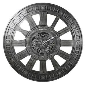 Emaga Zegar Ścienny DKD Home Decor Koła zębate Srebrzysty Żelazo (117 x 9,5 x 117 cm)