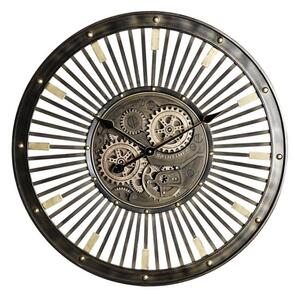 Emaga Zegar Ścienny DKD Home Decor Czarny Złoty Żelazo Vintage (65 x 6,7 x 65 cm)