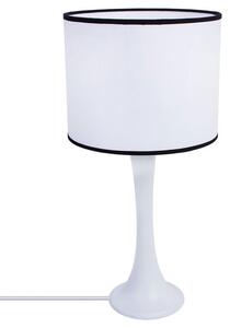 Biała skandynawska lampka nocna z abażurem - S222-Egiza
