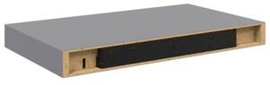 Półki ścienne, 2 szt., szare, 40x23x3,8 cm, mdf