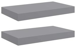 Półki ścienne, 2 szt., szare, 40x23x3,8 cm, mdf