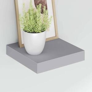 Półki ścienne, 2 szt., szare, 23 x 23,5 x 3,8 cm, mdf