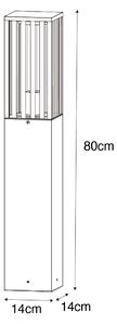 Zewnetrzna Nowoczesna lampa zewnętrzna stojąca czarna 80 cm IP44 - Dijon Oswietlenie zewnetrzne