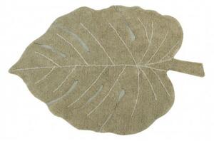 Oliwkowy dywan bawełniany - liść MONSTERA Olive 120x180 cm