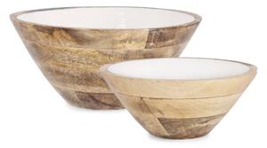 Białe drewniane misy zestaw 2 szt. ø 30,5 cm Knossos – Yes Everyday