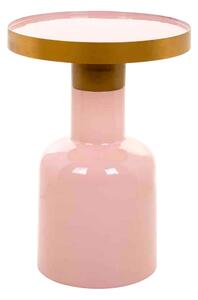 Różowy okrągły stolik metalowy - Orisol 3X