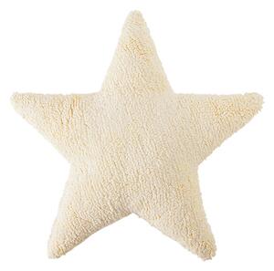 Ozdobna poduszka - gwiazdka w kolorze wanilii ESTRELLA Vanilla