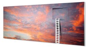 Obraz na szkle Drabina niebo zachód słońca