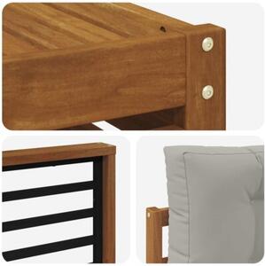 Zestaw mebli ogrodowych z litego drewna akacjowego w nowoczesnym designie