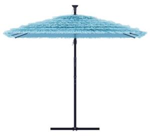 Parasol ogrodowy na stalowym słupku, niebieski, 269x269x235 cm