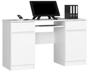 Białe biurko skandynawskie z szufladami - Ipolis 2X
